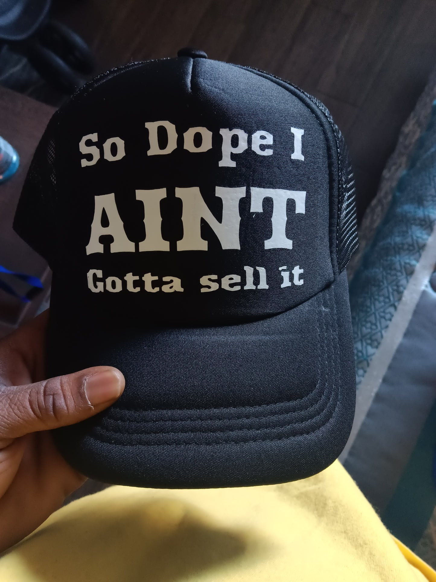 Blk/white so dope I ain't gotta sell it hat